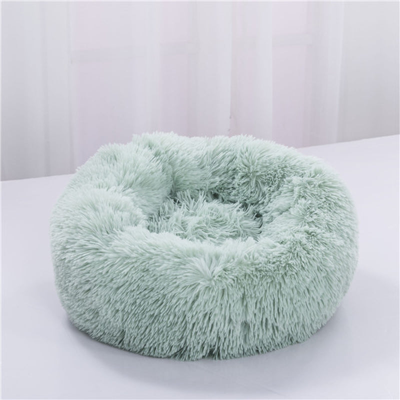 Cozy Round Plush Dog Bed for Small Dogs - Perfect Cat Litter Kennel & Puppy Nest Mat