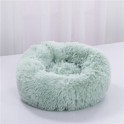 Cozy Round Plush Dog Bed for Small Dogs - Perfect Cat Litter Kennel & Puppy Nest Mat