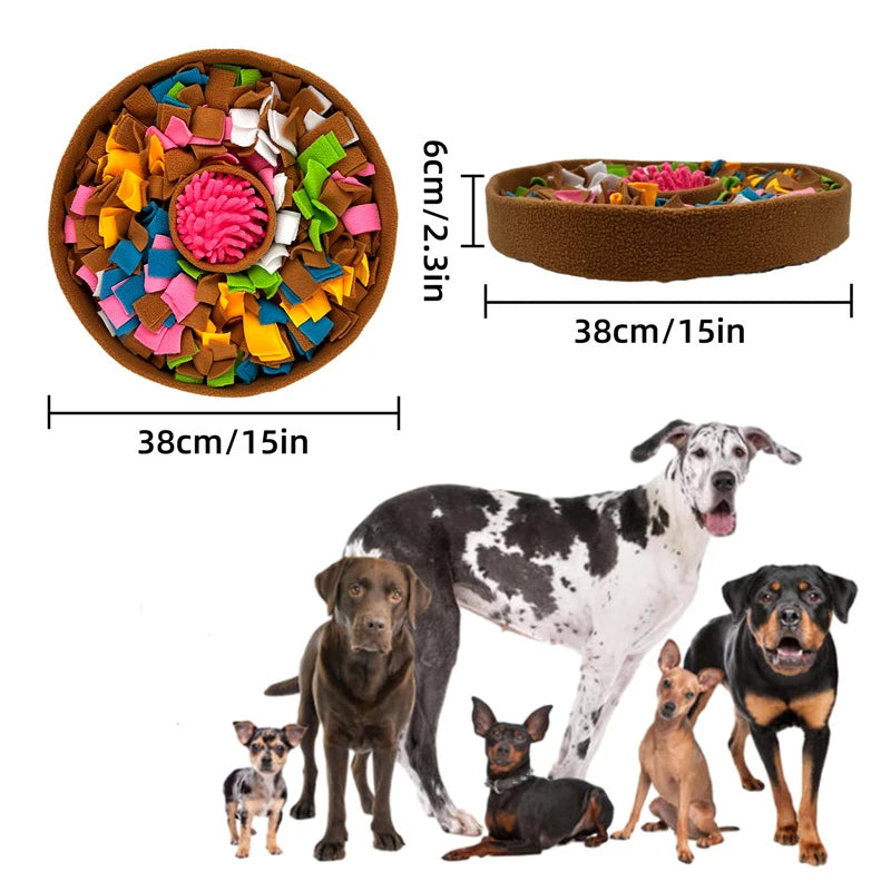Snuffle Mat Dog Stress Relief Toys for Dogs Enrichment Puzzle Dog Toys for Feeding Dog Sniff Mat Slow Eating Puzzle Feeder Dog