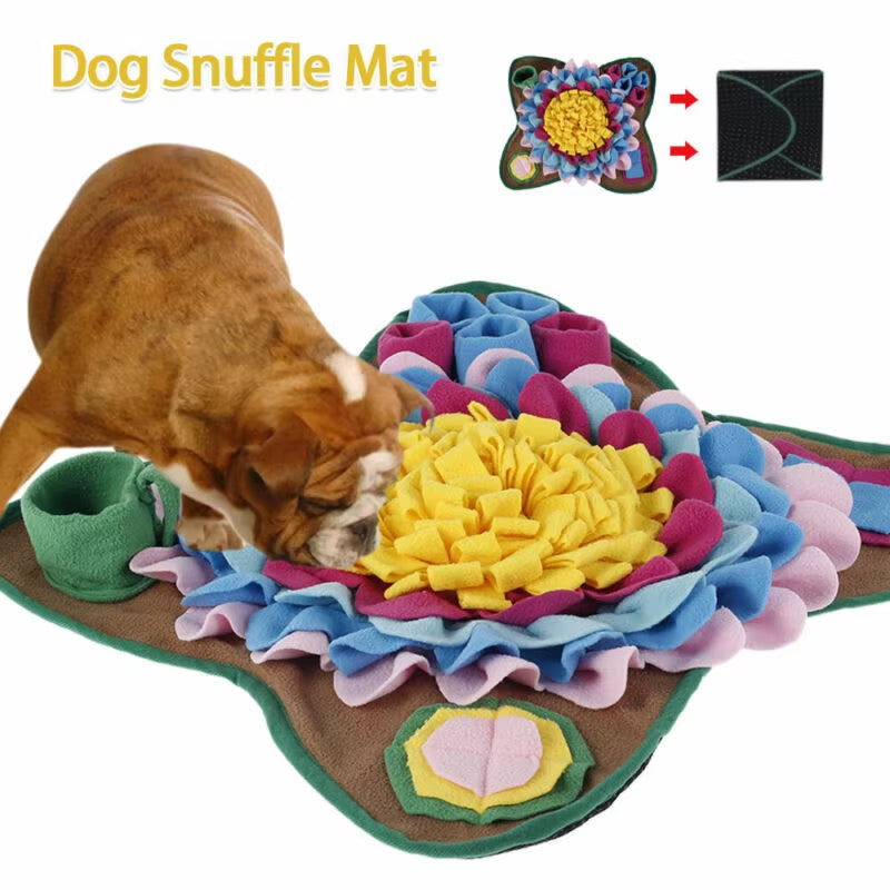 Pet Dog Snuffle Mat Nose Smell Training Sniffing Pad Dog Puzzle Toy Slow Feeding Bowl Food Dispenser Carpet Interesting Dog Toys