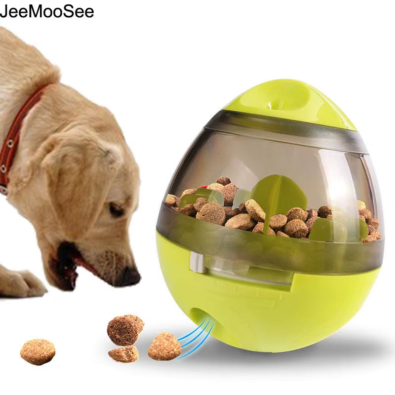 Interactive Dog Cat Food Treat Ball Bowl Toy Funny Pet Shaking Leakage Food Container Puppy Cat Slow Feed Pet Tumbler Toy
