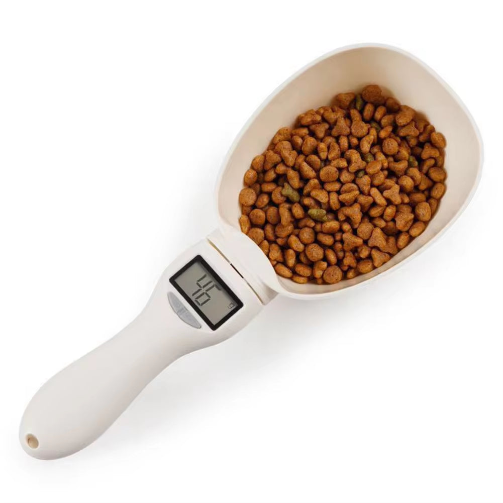 Digital Pet Food Scale with Measuring Spoon - Accurate Weight and Volume for Dogs and Cats