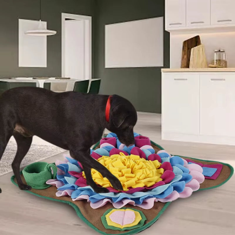 Pet Dog Snuffle Mat Nose Smell Training Sniffing Pad Dog Puzzle Toy Slow Feeding Bowl Food Dispenser Carpet Interesting Dog Toys