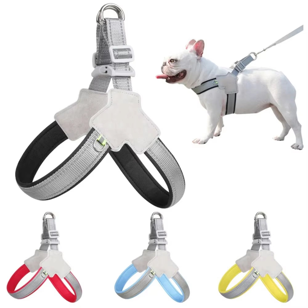 No-Pull Reflective Pet Harness for Small to Medium Dogs & Cats - Comfortable Vest for Pugs, Chihuahuas, and Bulldogs