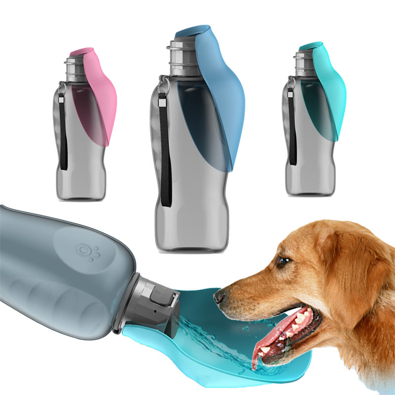 Portable 800Ml Leakproof Dog Water Bottle - High Capacity Foldable Drinking Bowl for Outdoor Adventures with Your Golden Retriever
