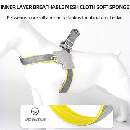 No-Pull Reflective Pet Harness for Small to Medium Dogs & Cats - Comfortable Vest for Pugs, Chihuahuas, and Bulldogs