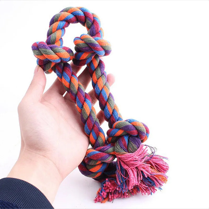 Durable Cotton Rope Dog Bite Toys - Safe Tooth Cleaning & Chewing Fun!