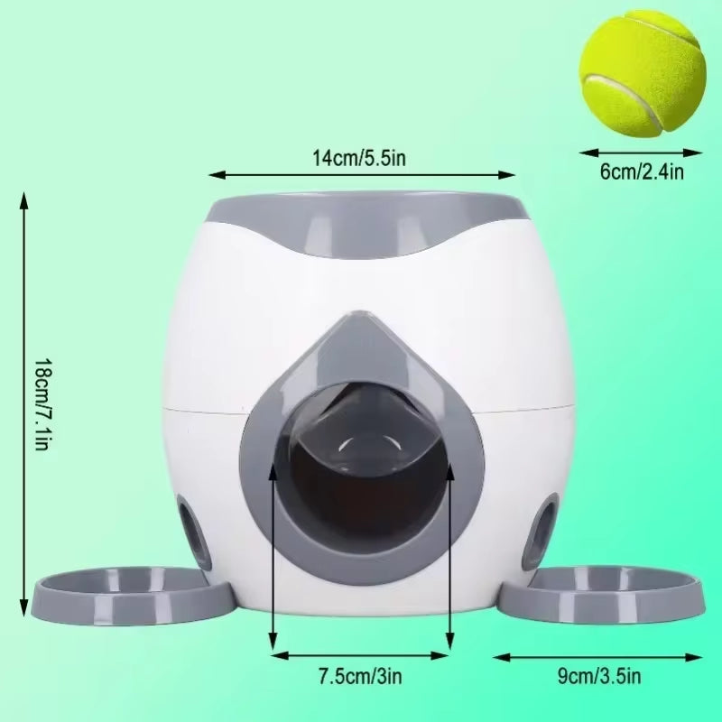 Interactive Automatic Dog Ball Launcher - Smart Tennis Ball Feeder for Medium Dogs