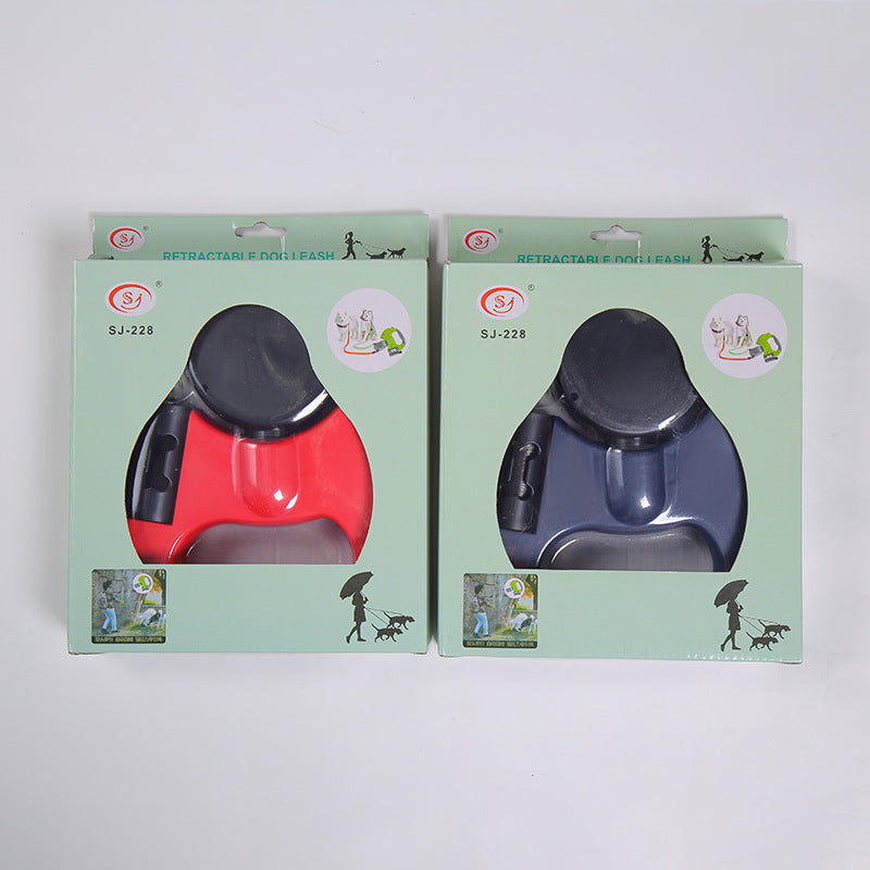 Ultimate Retractable Dog Leash for Small Dogs - Reflective Dual Lead with 360° Swivel & Built-in Lights for Safe Night Walks