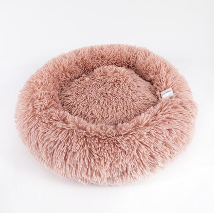 Cozy Round Plush Dog Bed for Small Dogs - Perfect Cat Litter Kennel & Puppy Nest Mat