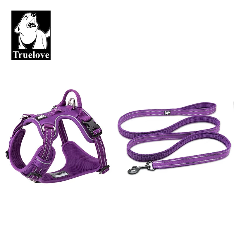 Reflective No-Pull Pet Harness & Leash Set - Adjustable, Durable, Perfect for Dogs - 110cm/200cm Options Available