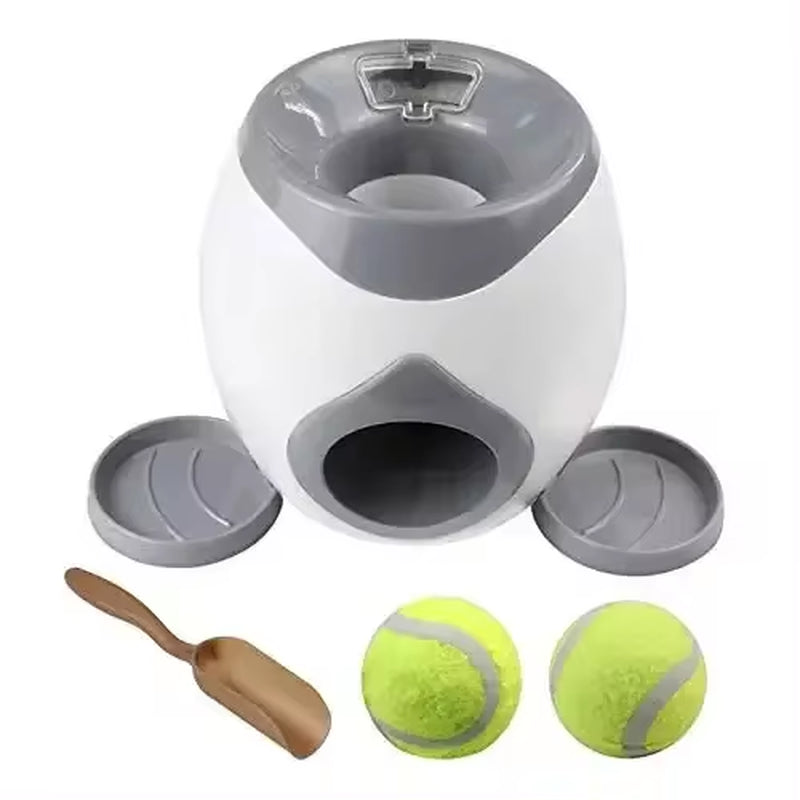 Interactive Automatic Dog Ball Launcher - Smart Tennis Ball Feeder for Medium Dogs