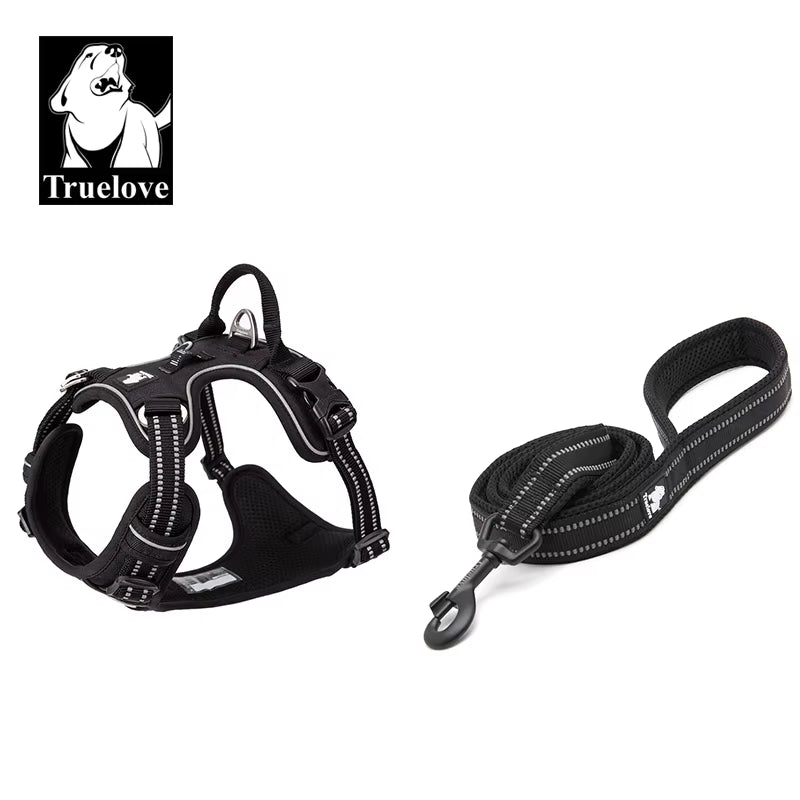 Reflective No-Pull Pet Harness & Leash Set - Adjustable, Durable, Perfect for Dogs - 110cm/200cm Options Available