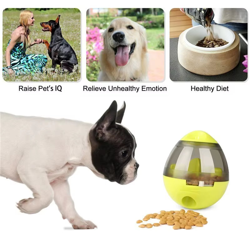 Interactive Dog Cat Food Treat Ball Bowl Toy Funny Pet Shaking Leakage Food Container Puppy Cat Slow Feed Pet Tumbler Toy