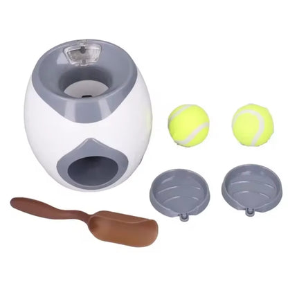 Interactive Automatic Dog Ball Launcher - Smart Tennis Ball Feeder for Medium Dogs