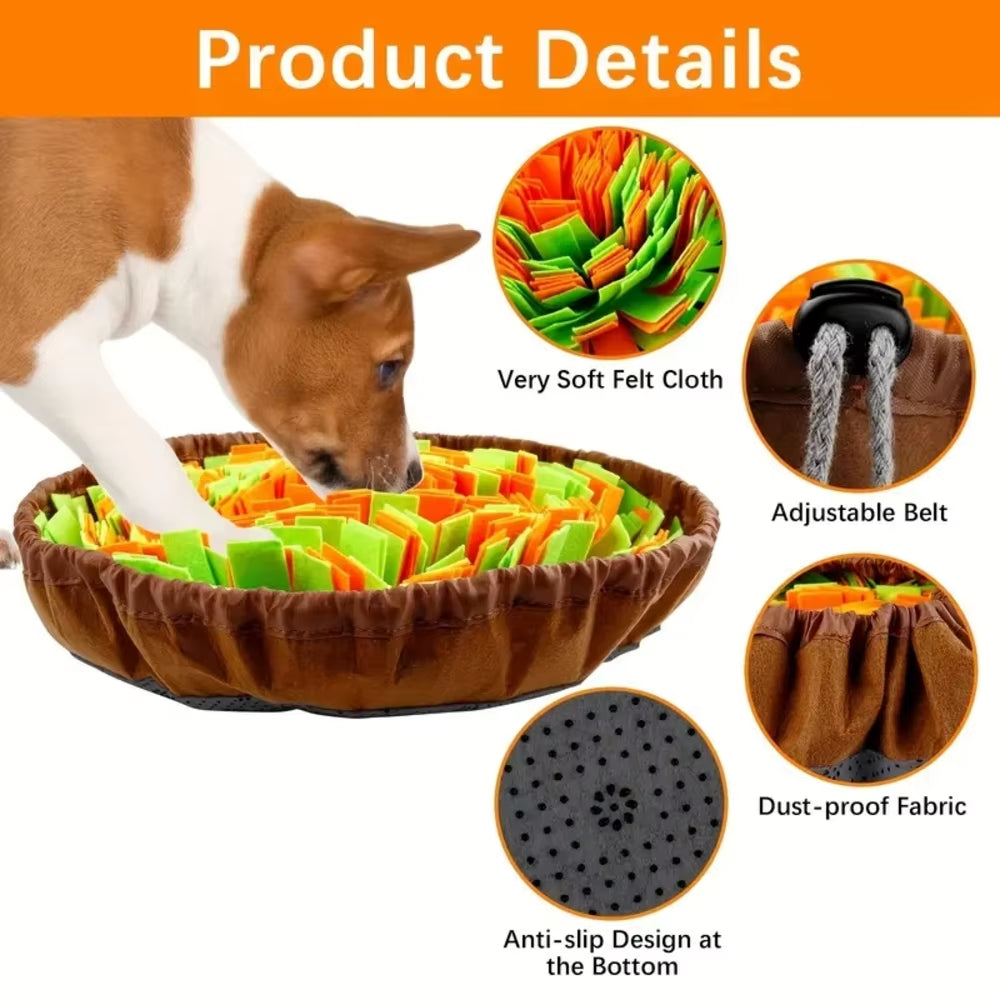 Pet Sniffing Training Mat Dog Intelligence Training Food Storage Blanket Bite Resistant Slow Feeding Mat Treats Pad Pet Toy