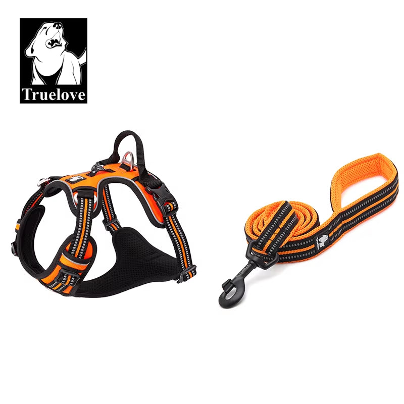 Reflective No-Pull Pet Harness & Leash Set - Adjustable, Durable, Perfect for Dogs - 110cm/200cm Options Available
