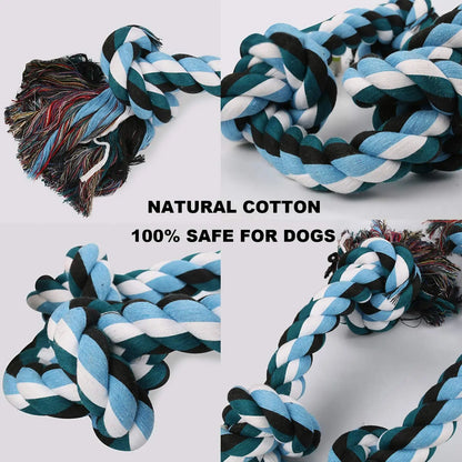 Durable Cotton Rope Dog Bite Toys - Safe Tooth Cleaning & Chewing Fun!