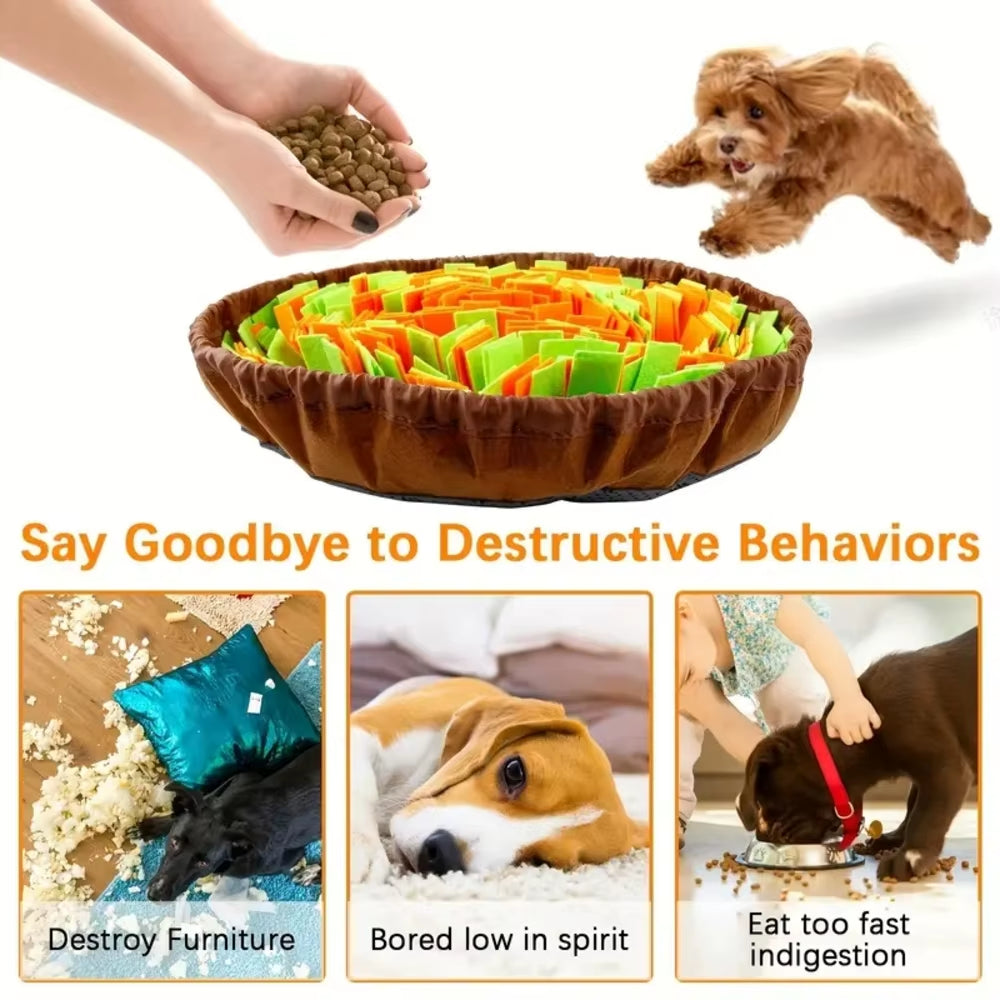 Pet Sniffing Training Mat Dog Intelligence Training Food Storage Blanket Bite Resistant Slow Feeding Mat Treats Pad Pet Toy