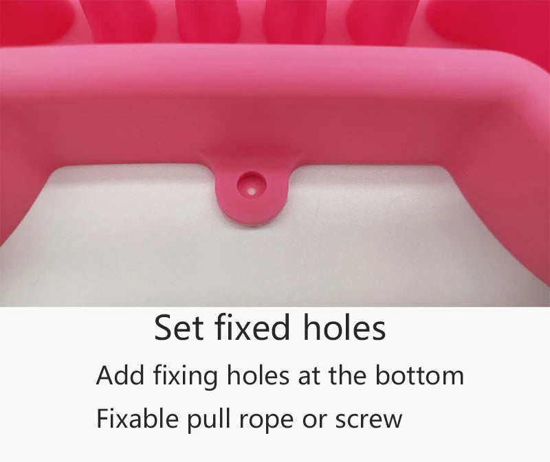 Pet Slow Food Bowl Silicone Bone Shaped Anti-Skid Dog Bowl Cats Feeding Bowls Leakproof Food Feeder Training Dog Slow Food  Pet