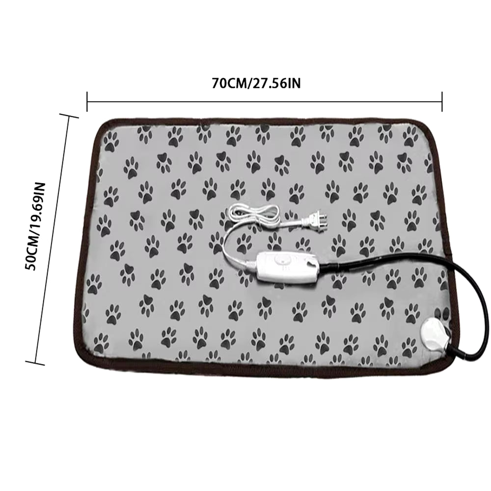 Adjustable 3-Speed Electric Heating Pad for Pets - Waterproof, Bite-Resistant, Safe Power-Off Protection