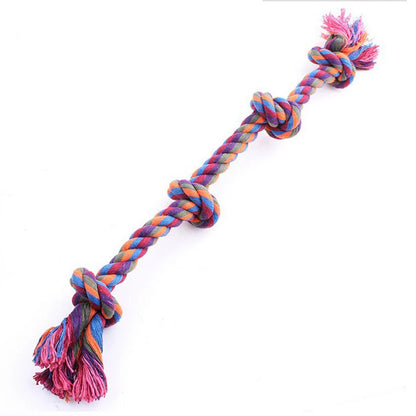 Durable Cotton Rope Dog Bite Toys - Safe Tooth Cleaning & Chewing Fun!