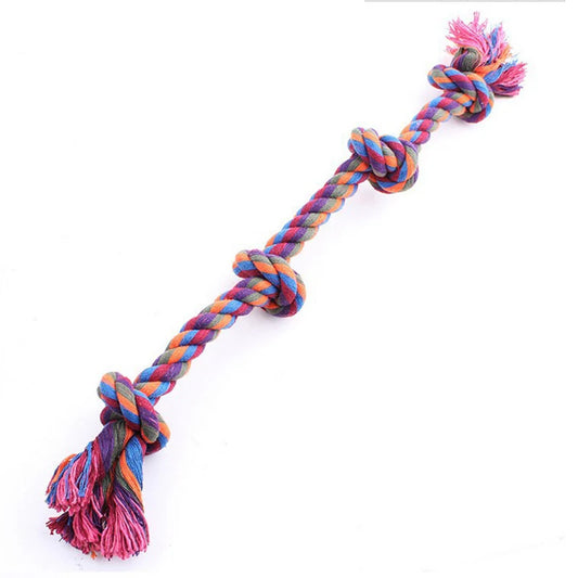 Durable Cotton Rope Dog Bite Toys - Safe Tooth Cleaning & Chewing Fun!