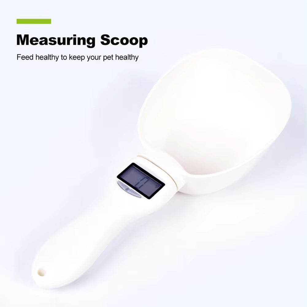 Digital Pet Food Scale with Measuring Spoon - Accurate Weight and Volume for Dogs and Cats