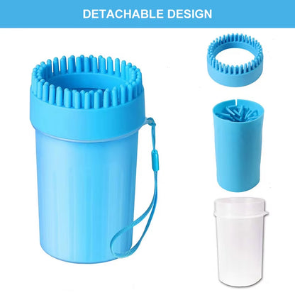 Portable Dog Paw Cleaner Cup Brush 2 in 1 Safe Soft Silicone Pet Claw Foot Washer Efficient Cleaning Tools Outdoors