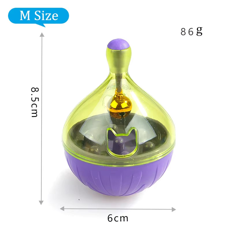 Interactive Dog Cat Food Treat Ball Bowl Toy Funny Pet Shaking Leakage Food Container Puppy Cat Slow Feed Pet Tumbler Toy