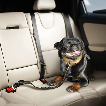 Adjustable Elastic Dog Car Seat Belt - Pet Safety Leash for Travel with Dogs and Cats