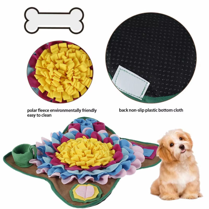 Pet Dog Snuffle Mat Nose Smell Training Sniffing Pad Dog Puzzle Toy Slow Feeding Bowl Food Dispenser Carpet Interesting Dog Toys