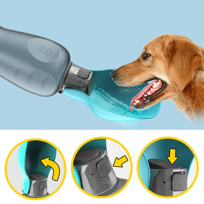 Portable 800Ml Leakproof Dog Water Bottle - High Capacity Foldable Drinking Bowl for Outdoor Adventures with Your Golden Retriever
