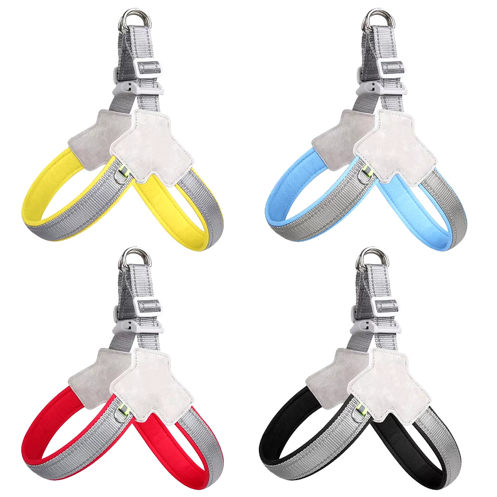 No-Pull Reflective Pet Harness for Small to Medium Dogs & Cats - Comfortable Vest for Pugs, Chihuahuas, and Bulldogs