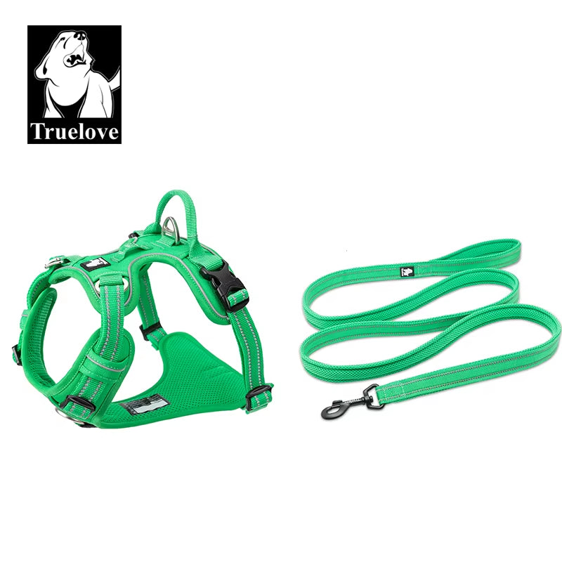 Reflective No-Pull Pet Harness & Leash Set - Adjustable, Durable, Perfect for Dogs - 110cm/200cm Options Available
