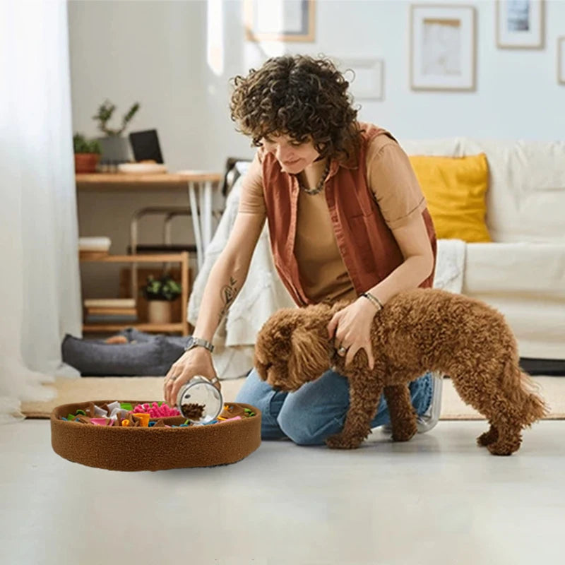 Snuffle Mat Dog Stress Relief Toys for Dogs Enrichment Puzzle Dog Toys for Feeding Dog Sniff Mat Slow Eating Puzzle Feeder Dog