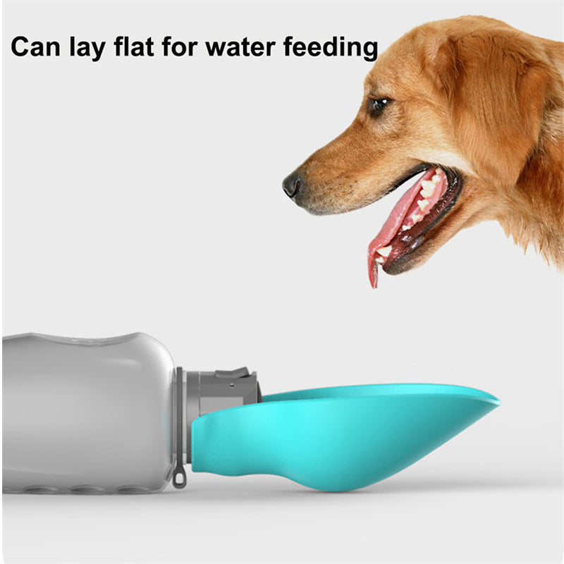 Portable 800Ml Leakproof Dog Water Bottle - High Capacity Foldable Drinking Bowl for Outdoor Adventures with Your Golden Retriever